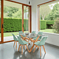 Comedor Mesa Rectangular Vidrio Elite 140x90 + Sillas Tulip- - Miniatura 3