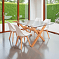Comedor Mesa Rectangular Vidrio Elite 140x90 + Sillas Tulip- - Miniatura 15