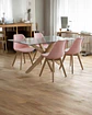 Comedor Rectangular Vidrio Madrid con Sillas Tulip - Miniatura 4