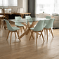 Comedor Mesa Rectangular Vidrio Madrid + Sillas Tulip - Miniatura 14