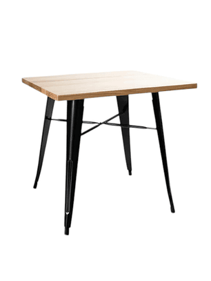 Mesa Cuadrada Tolix Negra 80x80 cm