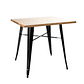 Mesa Cuadrada Tolix Negra 80x80 cm - Miniatura 2