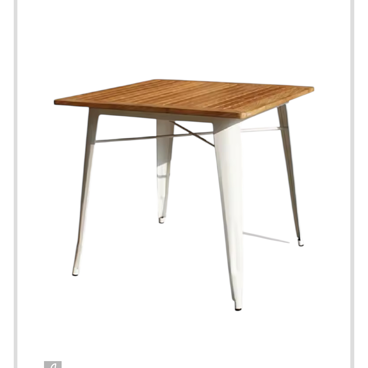 Mesa Cuadrada Tolix Blanca 80x80 cm 1