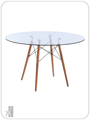 Mesa Redonda Vidrio Eames 120 cm