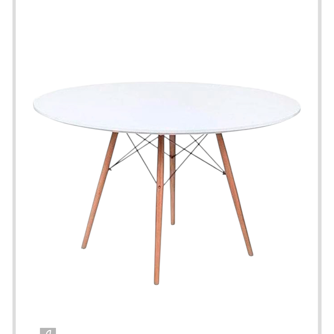Mesa Redonda Melamina Blanca Eames 120 cm 1