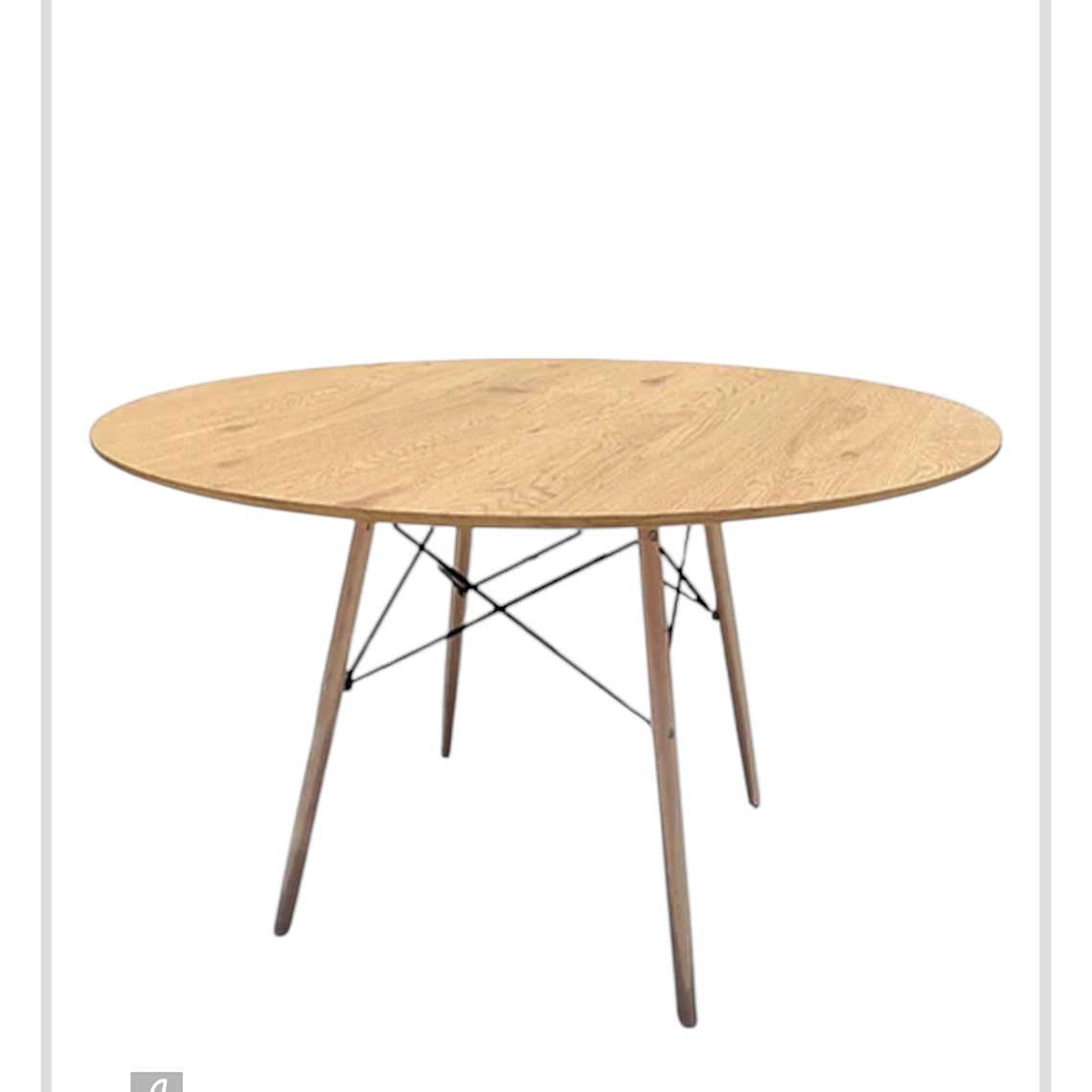 Mesa Redonda Melamina Madera Eames 120 cm 1