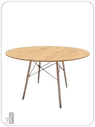 Mesa Redonda Melamina Madera Eames 120 cm