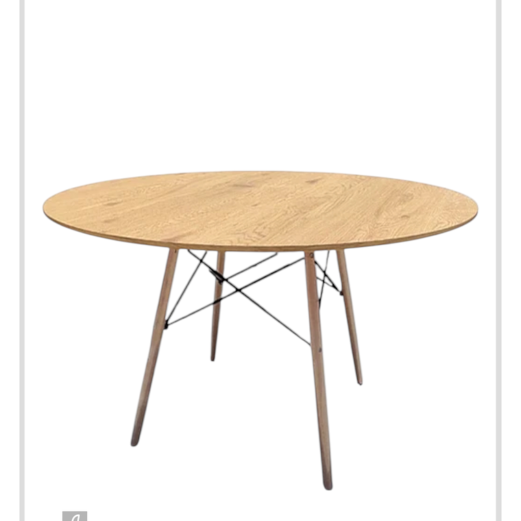 Mesa Redonda Melamina Madera Eames 120 cm 1
