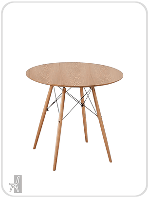 Mesa Redonda Melamina Madera Eames 80 cm