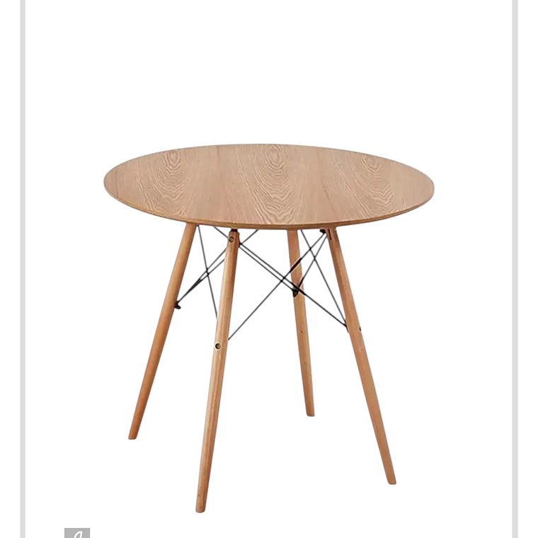 Mesa Redonda Melamina Madera Eames 80 cm 1