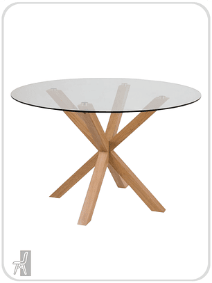 Mesa Redonda Vidrio Madrid 120 cm