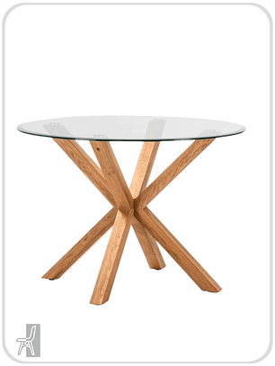 Mesa Redonda Vidrio Madrid 100 cm