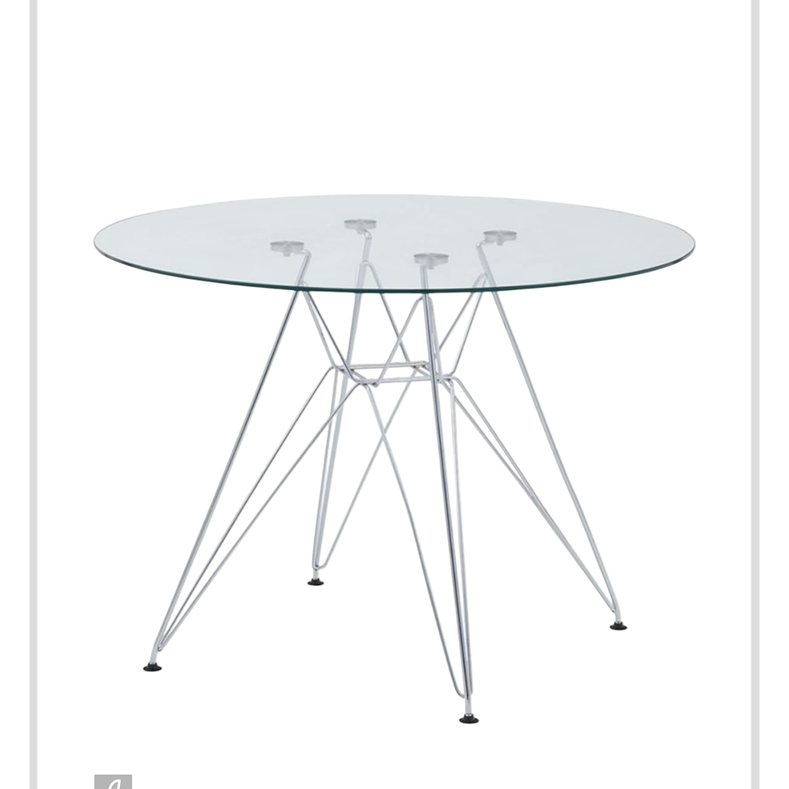 Mesa Vidrio Iron 100 cm 1