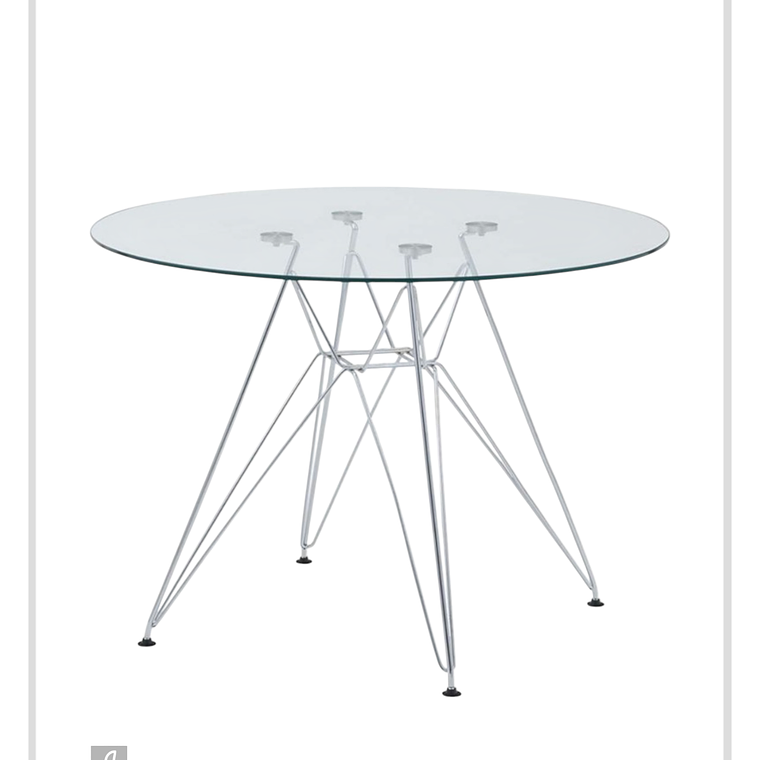 Mesa Vidrio Iron 100 cm 1