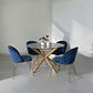 Comedor Mesa Redonda Madrid + Sillas Luxury Gold - Miniatura 3