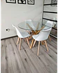 Comedor Redondo Vidrio Madrid con Sillas Tulip - Miniatura 1