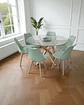 Comedor Redondo Vidrio Madrid con Sillas Tulip - Miniatura 7