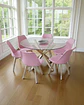 Comedor Redondo Vidrio Madrid con Sillas Tulip - Miniatura 12