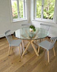 Comedor Redondo Vidrio Madrid con Sillas Windsor  - Miniatura 3