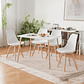 Comedor Mesa Rectangular Melamina 120x80 cm + Sillas Tulip - Miniatura 1