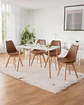Comedor Rectangular Melamina con Sillas Tulip - Miniatura 3