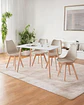 Comedor Rectangular Melamina con Sillas Tulip - Miniatura 5