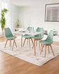 Comedor Rectangular Melamina con Sillas Tulip - Miniatura 6