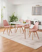 Comedor Rectangular Melamina con Sillas Tulip - Miniatura 4