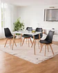 Comedor Rectangular Melamina con Sillas Tulip - Miniatura 2