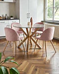 Comedor Redondo Vidrio Madrid con Sillas Luxury Wood  - Miniatura 5