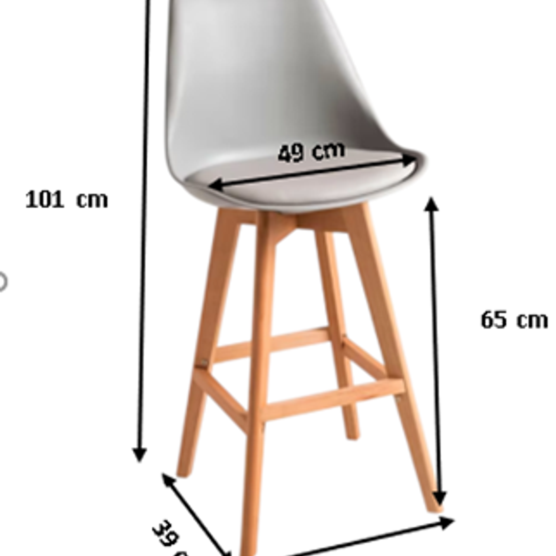 Taburete Tulip 65 cm 6