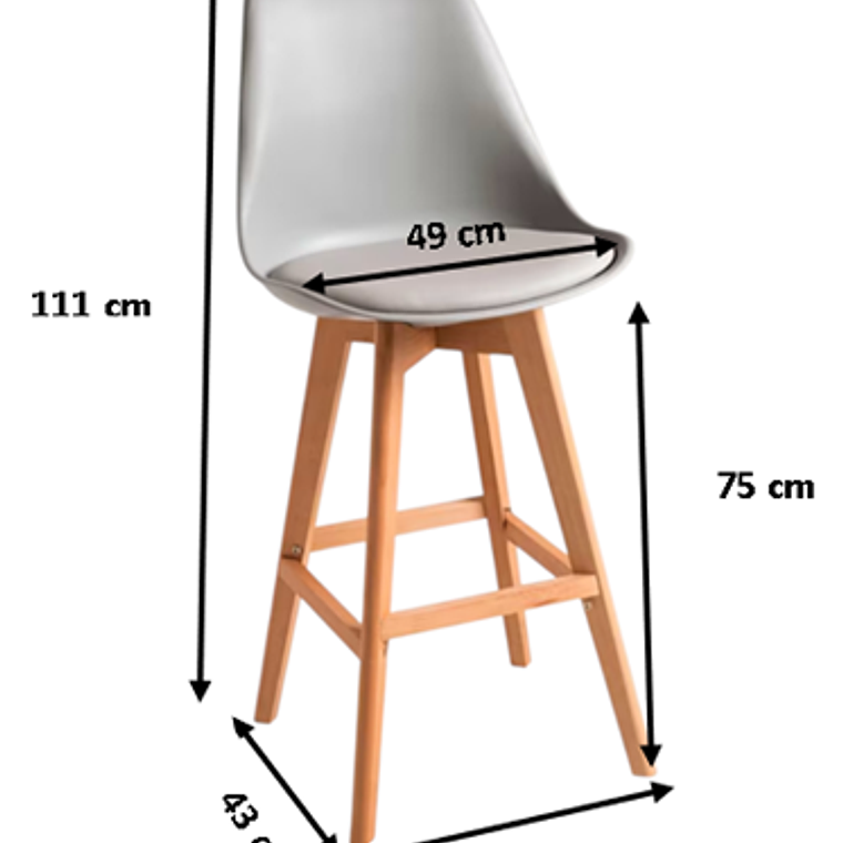 Taburete Tulip 75 cm 6