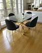 Comedor Rectangular Vidrio Madrid Gold con Sillas Luxury Gold  - Miniatura 2