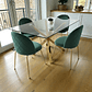 Comedor Mesa Rectangular Vidrio Madrid Gold + Sillas Luxury Gold - Miniatura 4