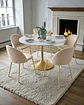 Comedor Redondo Tulip Golden 100 cm con Sillas Luxury Gold - Miniatura 1