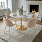 Comedor Mesa Tulip Golden 100 cm + 4 Sillas Luxury Gold - Miniatura 1