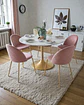Comedor Redondo Tulip Golden 100 cm con Sillas Luxury Gold - Miniatura 5