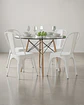 Comedor Redondo Vidrio Eames con Sillas Tolix - Miniatura 3