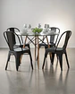 Comedor Redondo Vidrio Eames con Sillas Tolix - Miniatura 4