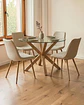 Comedor Redondo Vidrio con Sillas Tiffany  - Miniatura 1