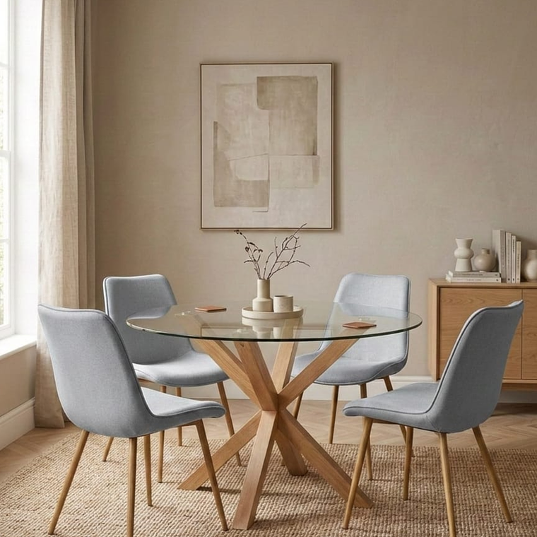 Comedor Redondo Madrid + 4 Sillas Tiffany 4