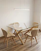 Comedor Rectangular Vidrio Elite con Sillas Radar Lino - Miniatura 1