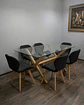 Comedor Rectangular Vidrio Elite con Sillas Radar Lino - Miniatura 5