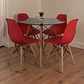 Comedor Mesa Redonda Vidrio Eames 80 cm + 4 Sillas Eames - Miniatura 7