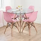 Comedor Mesa Redonda Vidrio Eames 80 cm + 4 Sillas Eames - Miniatura 6