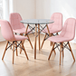 Comedor Mesa Redonda Vidrio Eames 80 cm + 4 Sillas Buckle - Miniatura 4
