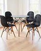 Comedor Redondo Vidrio Eames con Sillas Buckle - Miniatura 5