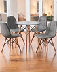 Comedor Redondo Vidrio Eames con Sillas Buckle - Miniatura 3