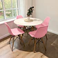 Comedor Redondo Melamina 4 Sillas Eames – Mesa Eames Blanca - Miniatura 6