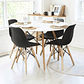 Comedor Mesa Redonda Melamina Eames Blanca 100 cm + Sillas Eames - Miniatura 5